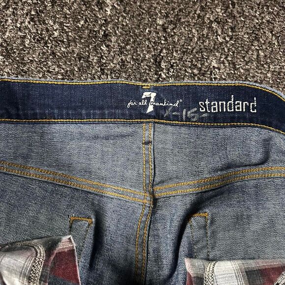 7 For All Mankind Standard Jeans Men’s Size 33 Dark Wash Stretch Denim - Picture 5 of 6